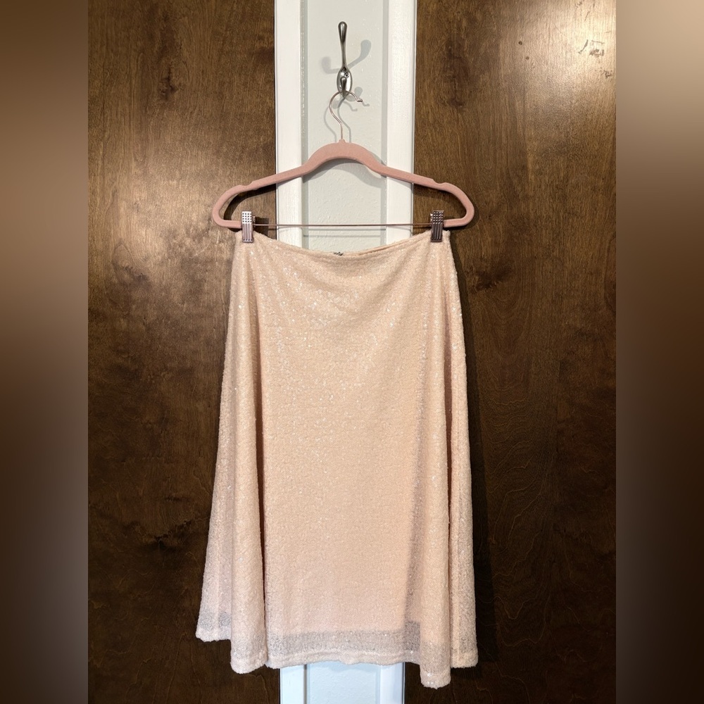 Dainty Jewells Sparkling Cream Midi Skirt
